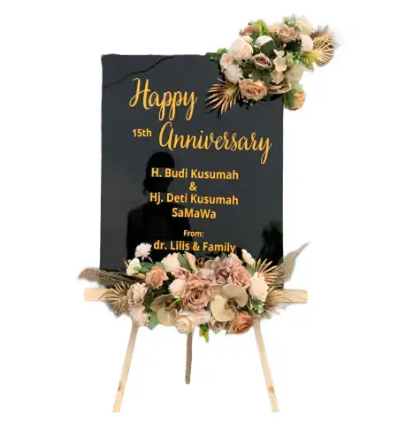 Papan Bunga Akrilik Ponggang